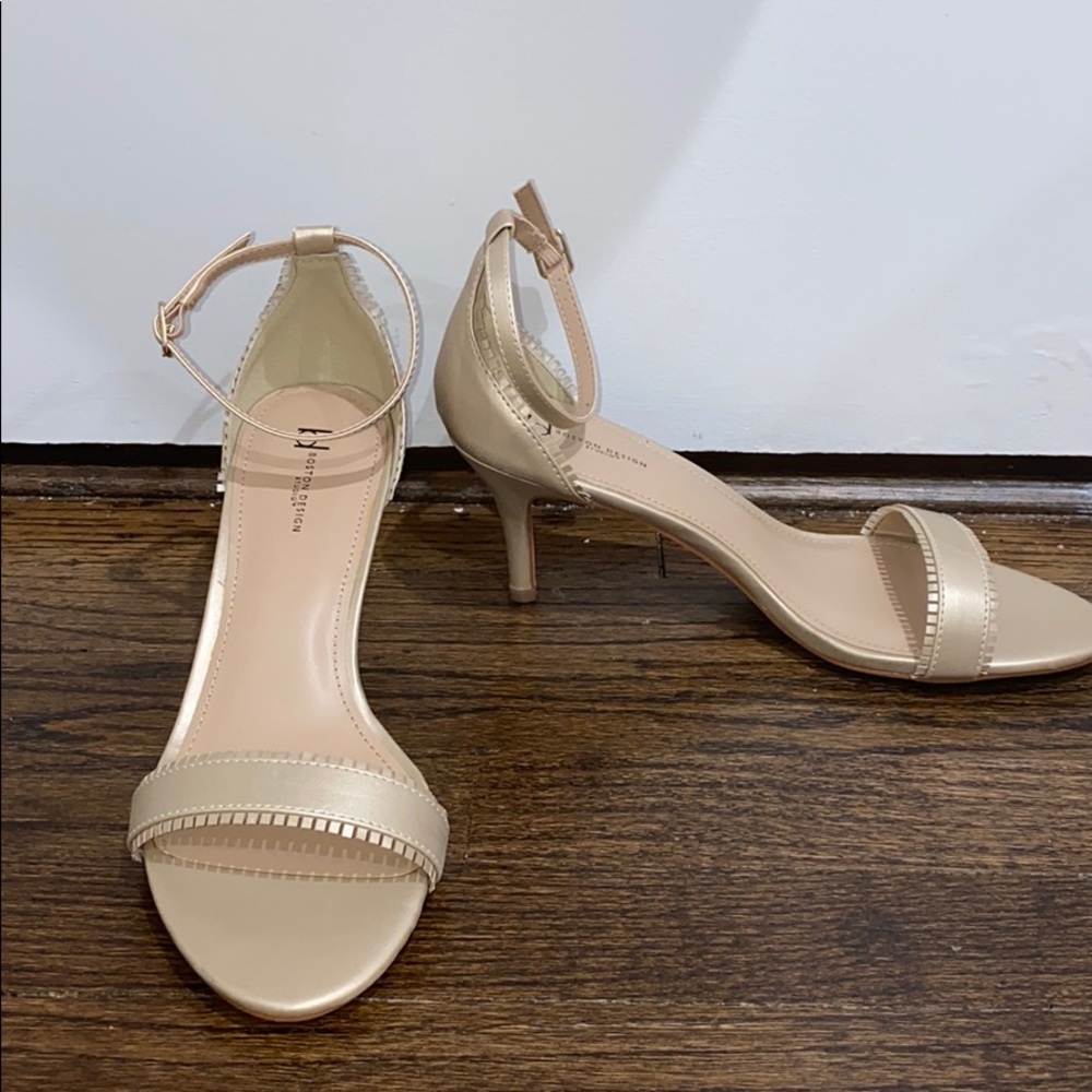 never worn cream heels from boston design studios